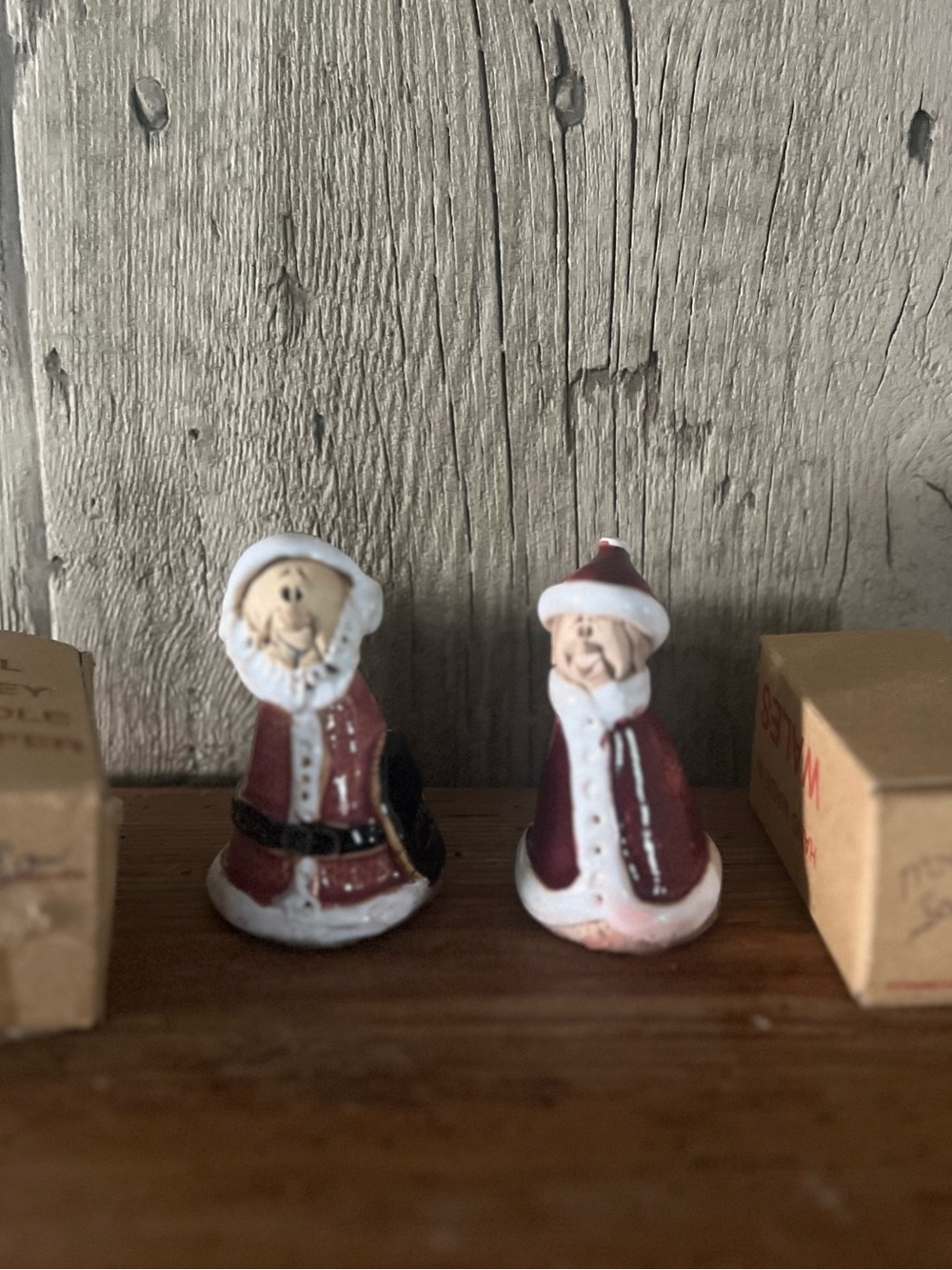 Gill Tilley Vintage Santa Figurine Candle Snuffers